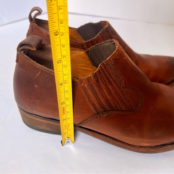 Frye Leather Booties "Billy Shootie” Chestnut color Size 10 - Picture 12 of 14